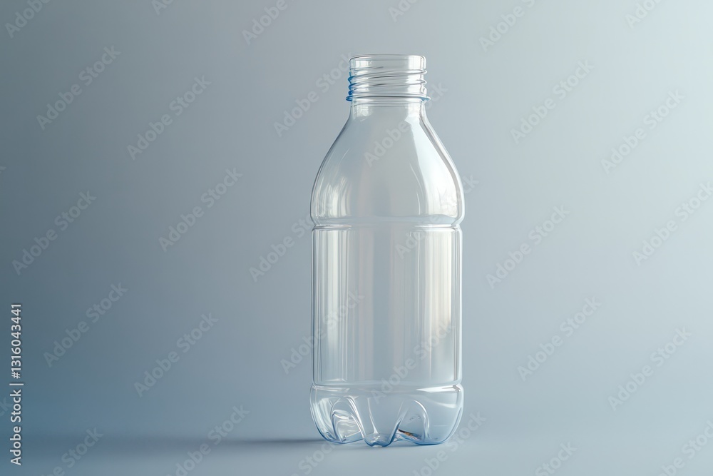 High-density polyethylene (HDPE) bottle, cut out. High-density polyethylene (HDPE) bottle, cut out.