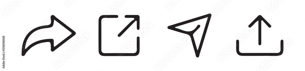 Share Icon Set. Social Media Share Symbols. Flat and Modern Design. vector illustration eps 10. Share Icon Set. Social Media Share Symbols. Flat and Modern Design. vector illustration eps 10.