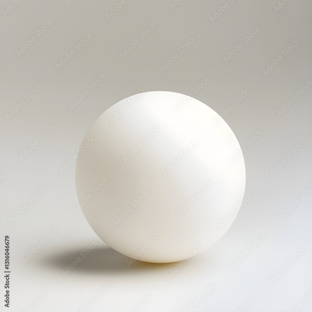 Exquisite Display of a Standard Sized White Table Tennis Ball against a White Background Exquisite Display of a Standard Sized White Table Tennis Ball against a White Background