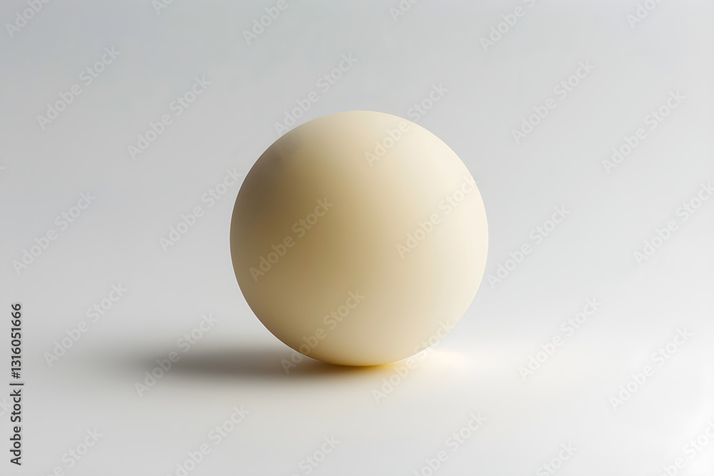 Exquisite Display of a Standard Sized White Table Tennis Ball against a White Background Exquisite Display of a Standard Sized White Table Tennis Ball against a White Background