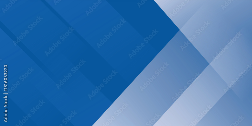 Obraz premium Abstract blue and white gradient background. Modern blue abstract rectangular box lines for presentation design, banner, brocure