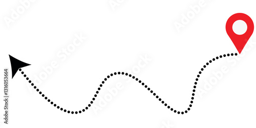 dotted arrow icon set, dotted line vector vector illustration