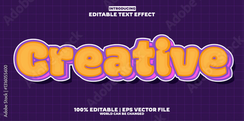 New Creative editable text effect in modern trend style