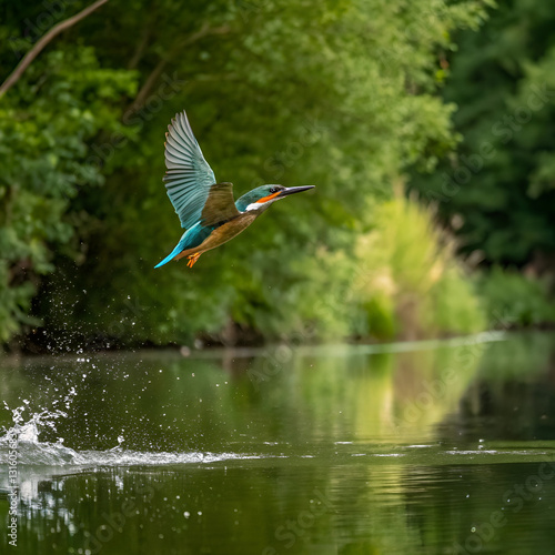 great blue heron in flight