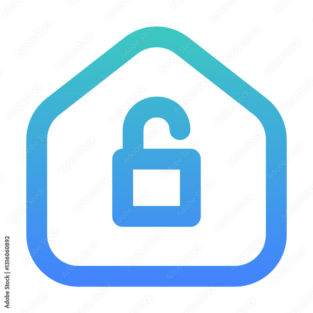 Obraz premium open home outlined gradient style