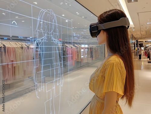 Augmented Reality Shopping Mall Where Digital Avatars Try on Virtual Clothing with Instant Checkout