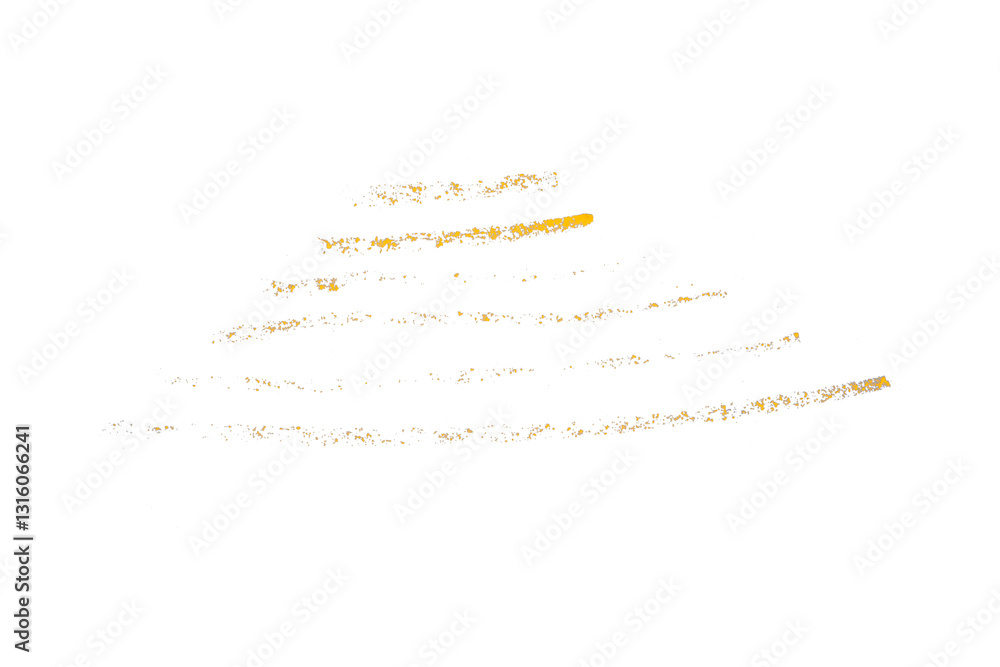 Fototapeta premium Draw a yellow pencil line separated on a transparent background.