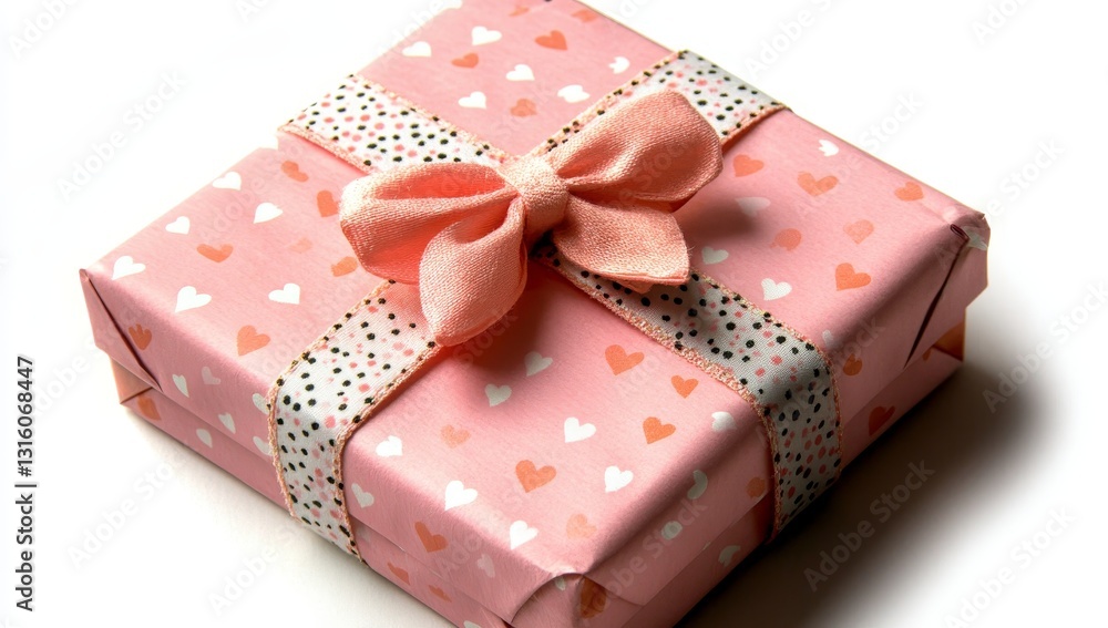 Valentine's Day is symbolized by a photograph taken from above, featuring boxes wrapped in decorative paper, heart-shaped candles, and scattered confetti, all on a white background with a significant Valentine's Day is symbolized by a photograph taken from above, featuring boxes wrapped in decorative paper, heart-shaped candles, and scattered confetti, all on a white background with a significant