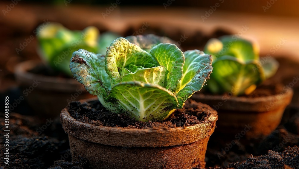 The concept of gardening as a hobby is illustrated by young zucchini, courgette, and cucumber seedlings sprouting in a cassette of peat pots The concept of gardening as a hobby is illustrated by young zucchini, courgette, and cucumber seedlings sprouting in a cassette of peat pots