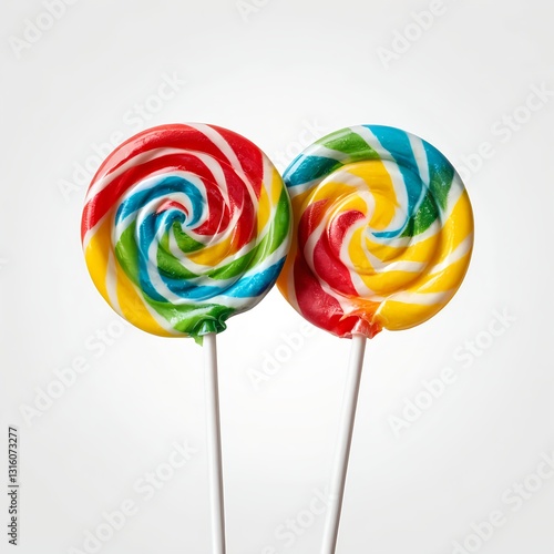 Wallpaper Mural Two Colorful Swirl Lollipops Torontodigital.ca