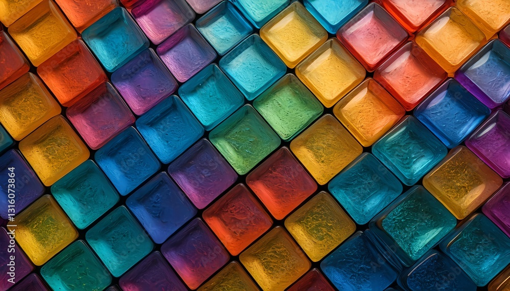 Fototapeta premium Colorful Glass Tile Mosaic Background