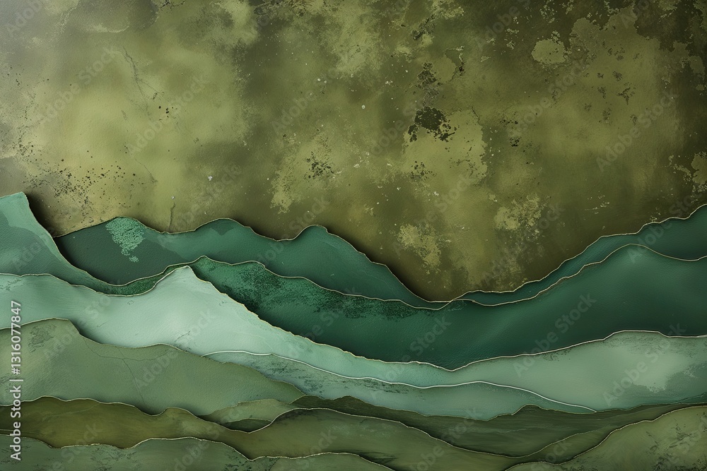 custom made wallpaper toronto digitalChic Distressed Olive Background with Layered Sage and Dark Green Tones