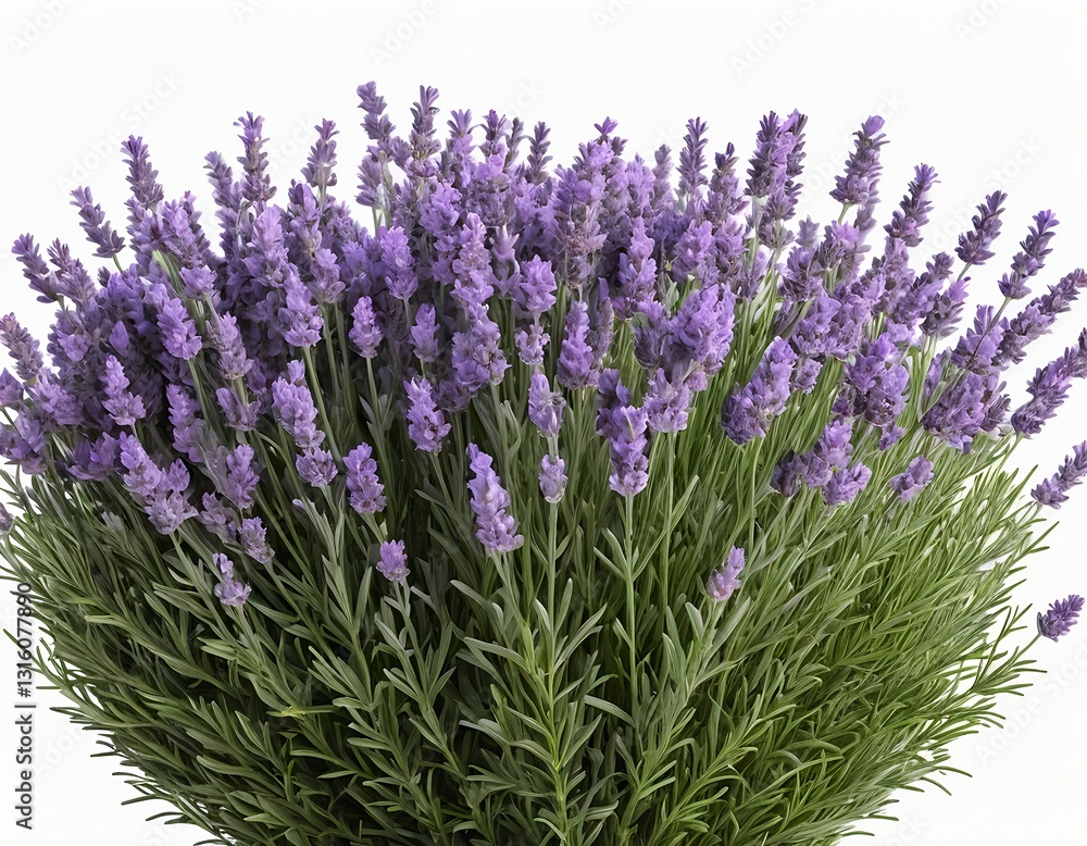 Obraz premium Lavender Bouquet on White Background