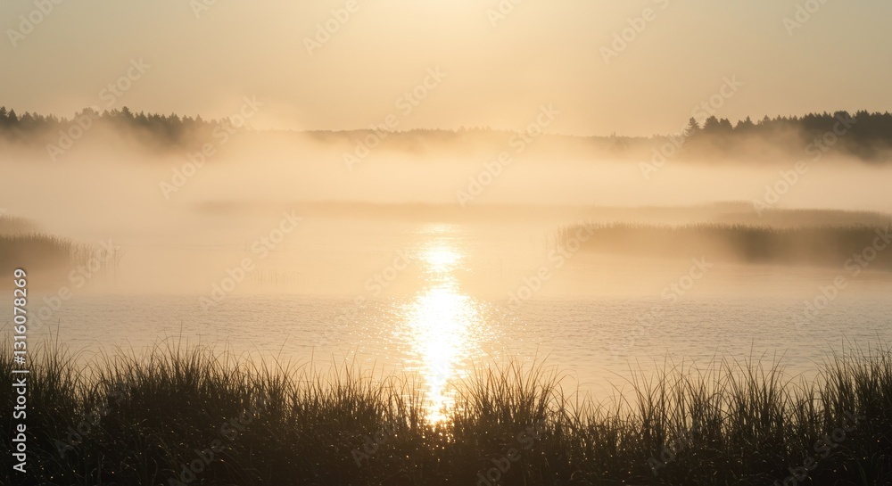 Obraz premium Lake fog