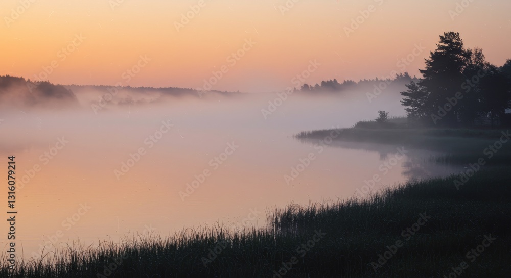 Fototapeta premium Lake fog