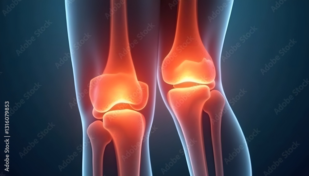 Close up of swollen and inflamed joints in rheumatoid arthritis. Close up of swollen and inflamed joints in rheumatoid arthritis.
