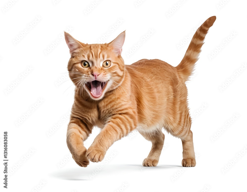 Playful Ginger Cat in Motion Playful Ginger Cat in Motion