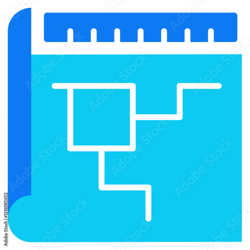 Blue print solid icon