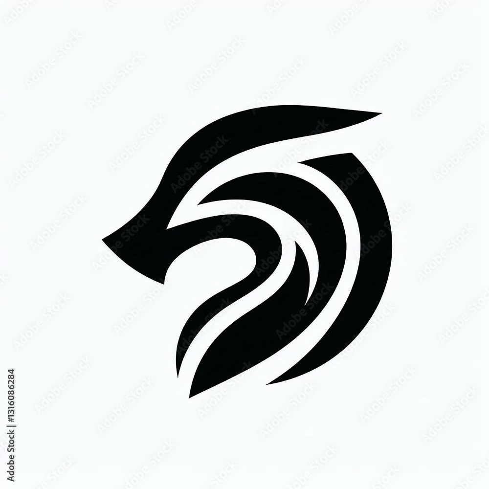 Obraz premium Abstract Lion Head in Black