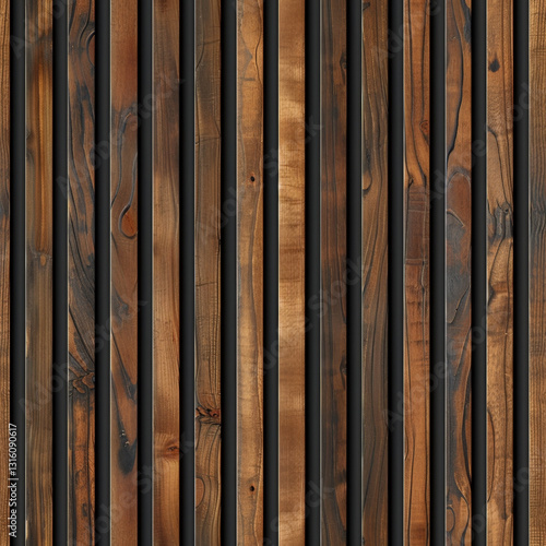 Ultra-Photorealistic Seamless Wood Slat Panel Texture - 100% Tileable