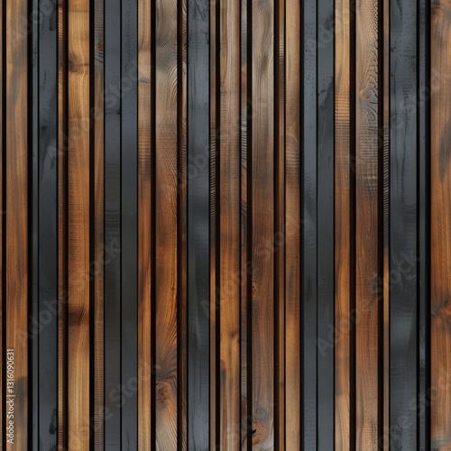 Ultra-Photorealistic Seamless Wood Slat Panel Texture - 100% Tileable