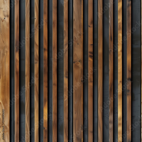 Ultra-Photorealistic Seamless Wood Slat Panel Texture - 100% Tileable