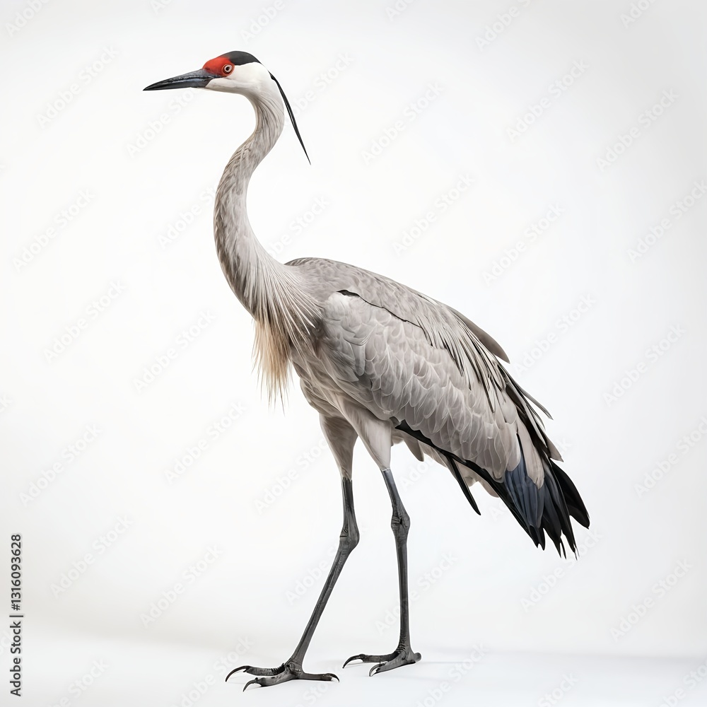 Grey Crowned Crane - Elegant Bird Profile Grey Crowned Crane - Elegant Bird Profile