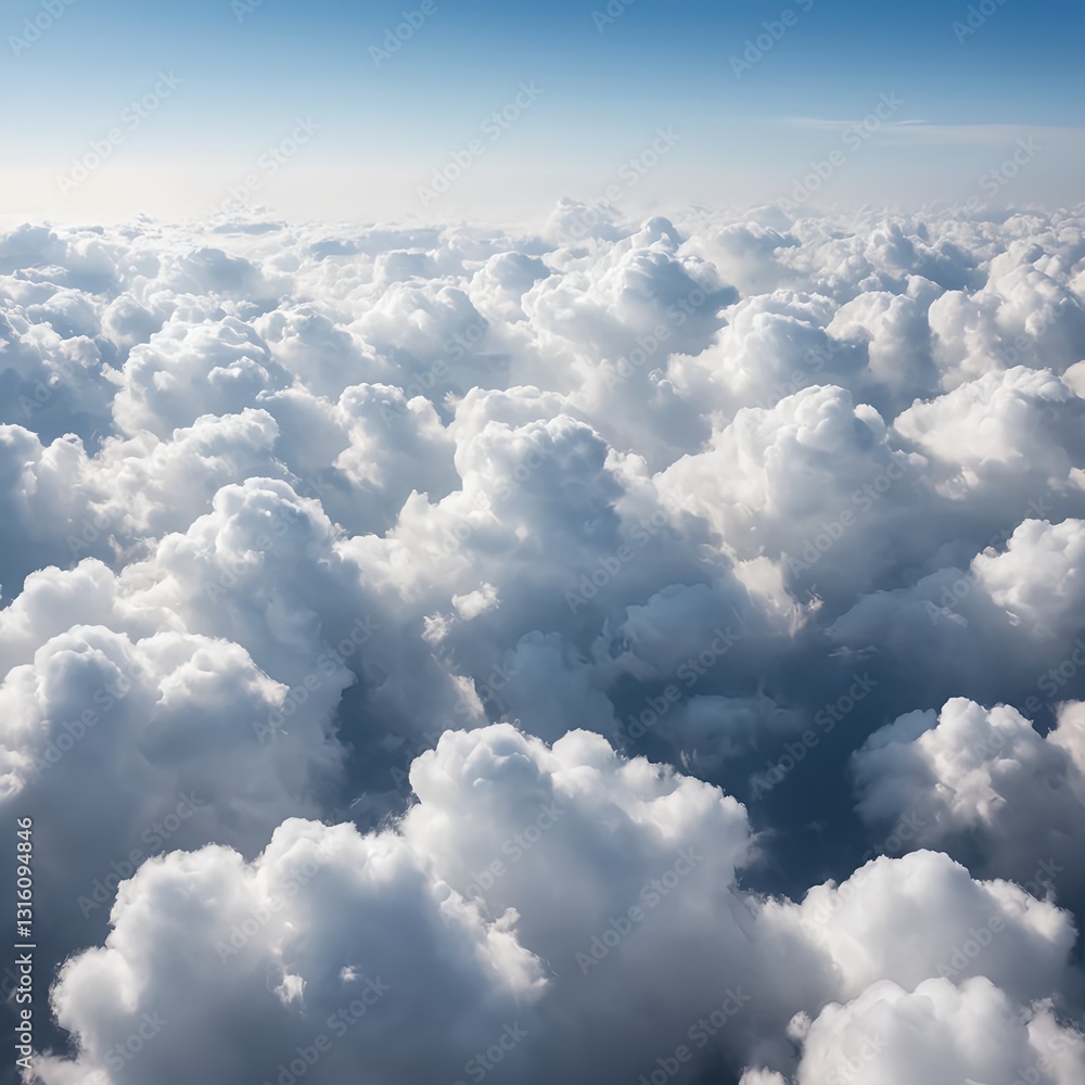 Aerial View of Cumulus Clouds