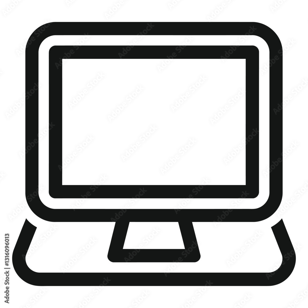 Computer Monitor - Desktop PC Screen Symbol Computer Monitor - Desktop PC Screen Symbol