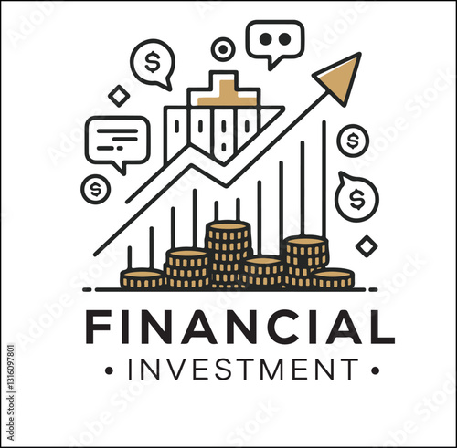 financial investment logo vector