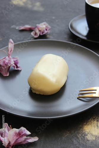 Wallpaper Mural Healthy cottage cheese dessert in a plate on the table Torontodigital.ca