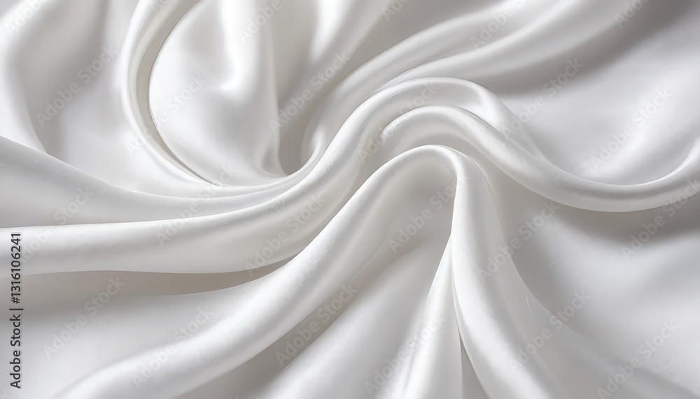 Fototapeta premium White Silk Fabric Drape