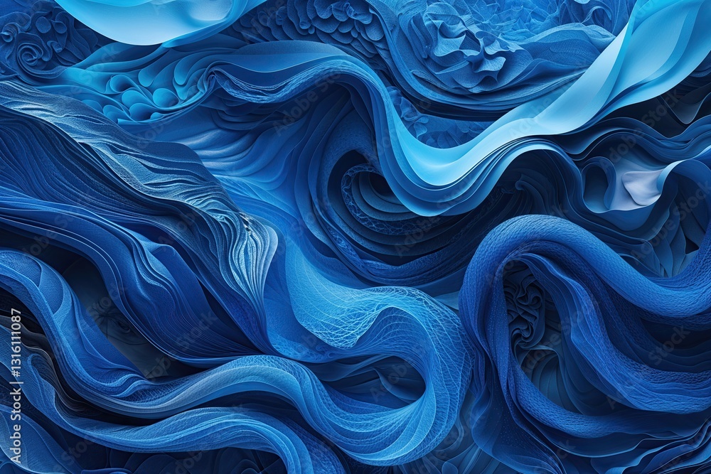 Obraz premium Vibrant Blue Background with Dynamic Patterns and Textures
