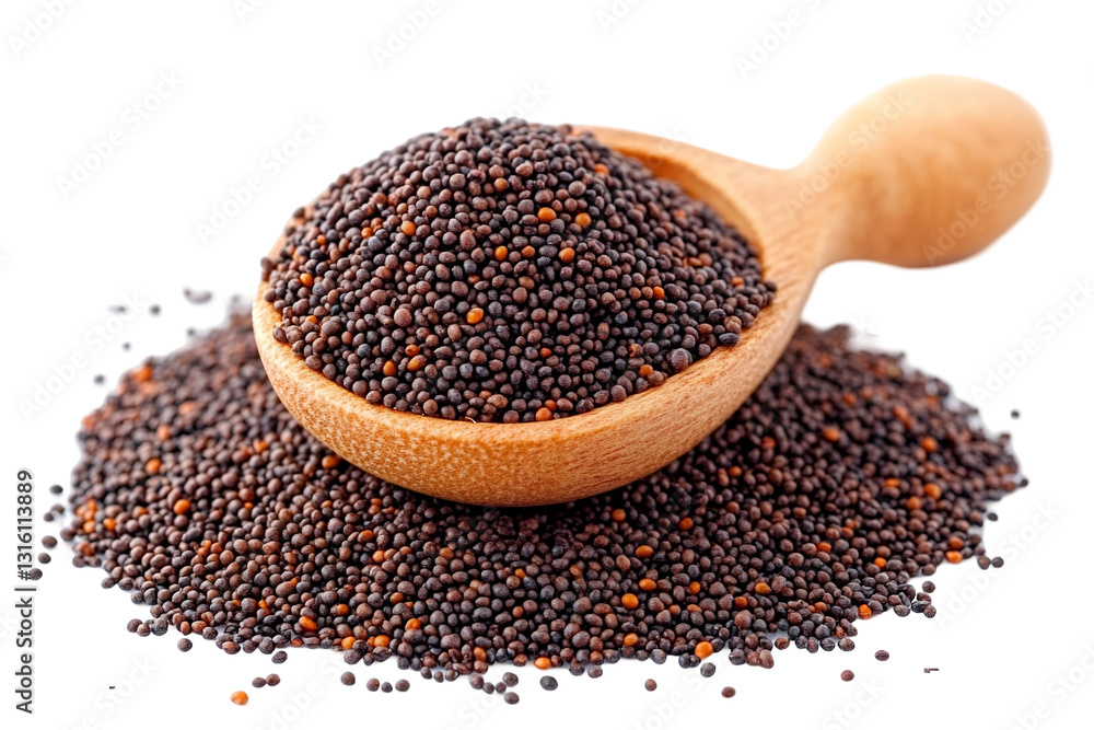 black Mustard Seeds Isolated on white background black Mustard Seeds Isolated on white background