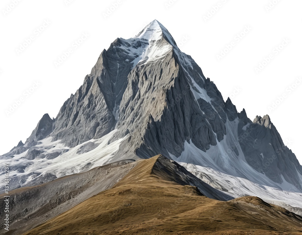 Fototapeta premium Majestic Snow-Capped Mountain Peak