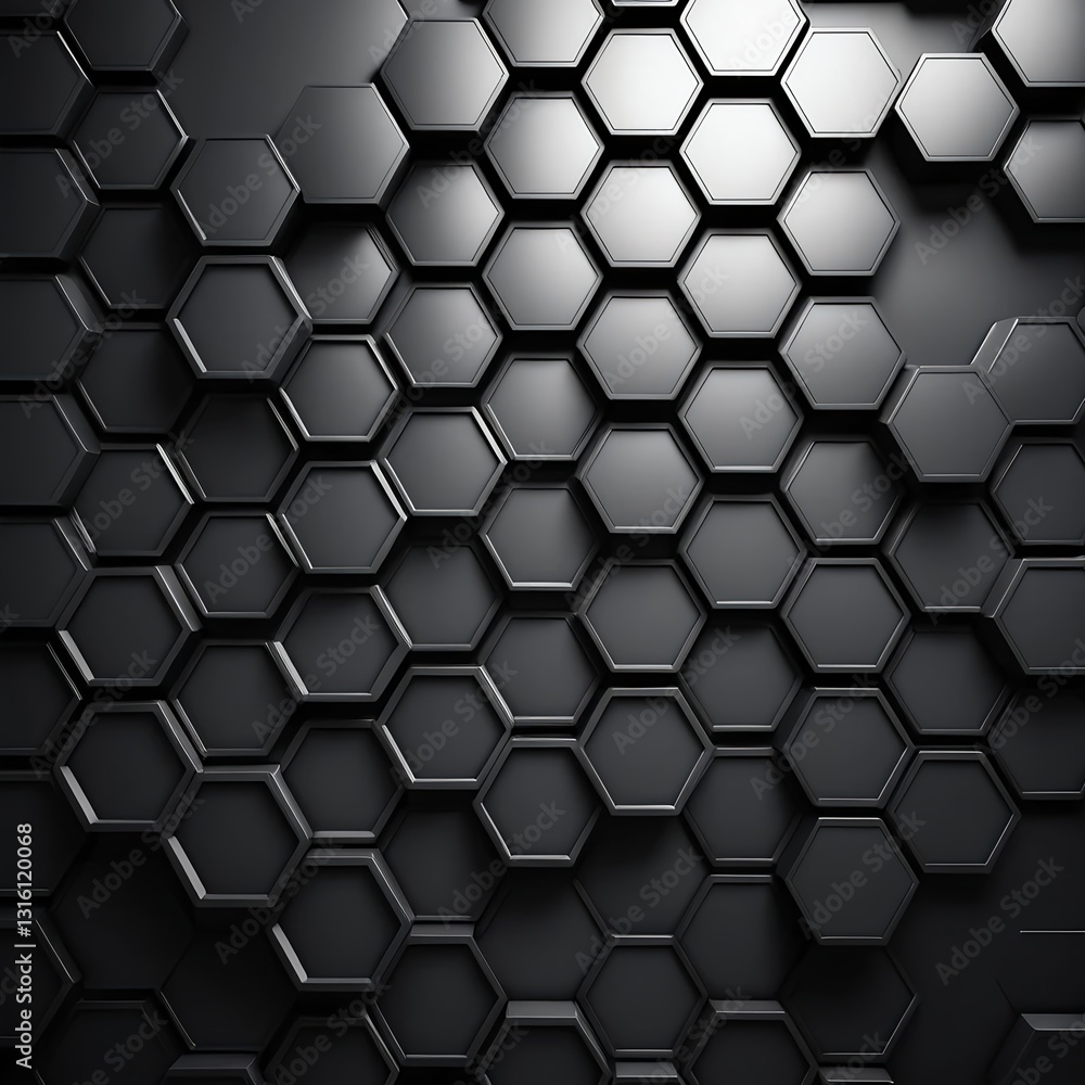 Abstract Black Hexagon Pattern Abstract Black Hexagon Pattern