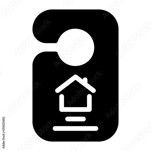 door hanger Solid icon