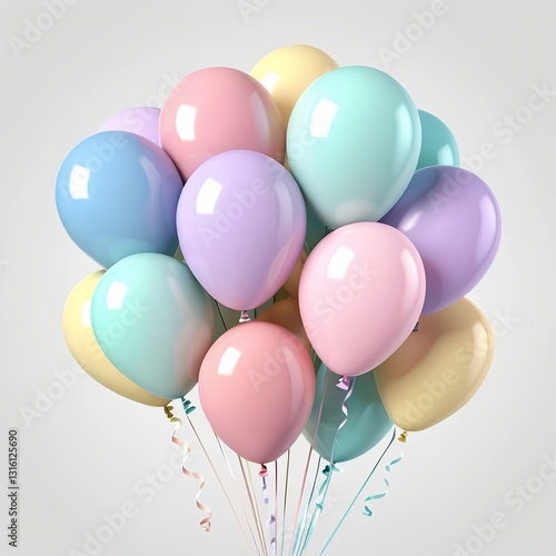 Wallpaper Mural Pastel Balloons Bunch Torontodigital.ca