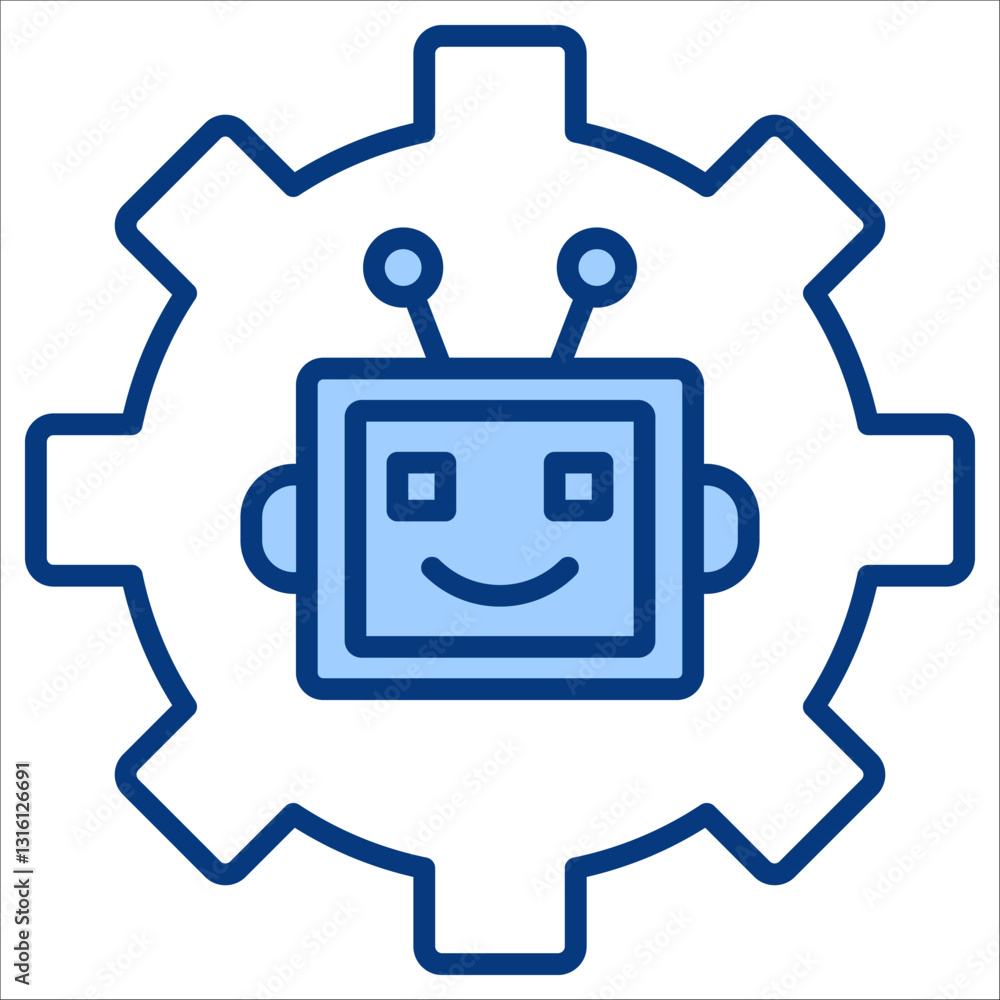 Robot Simple Icon Vector Illustration Concept Robot Simple Icon Vector Illustration Concept