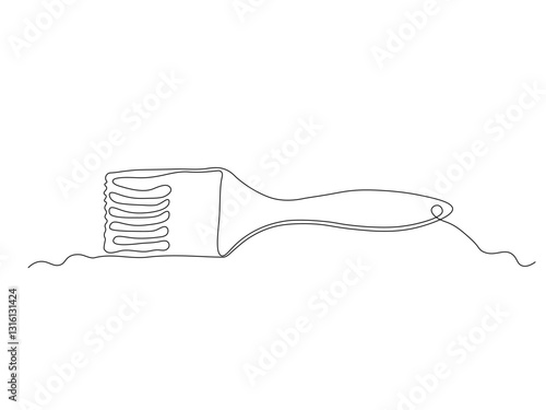 abstract paint brush, Self drawing animation one continuous line draw, logo