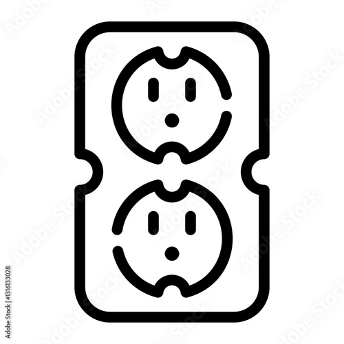 power socket Line Icon