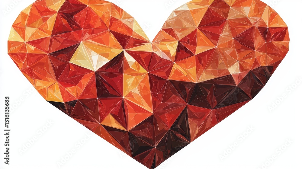 Geometric Heart Shape Design Geometric Heart Shape Design
