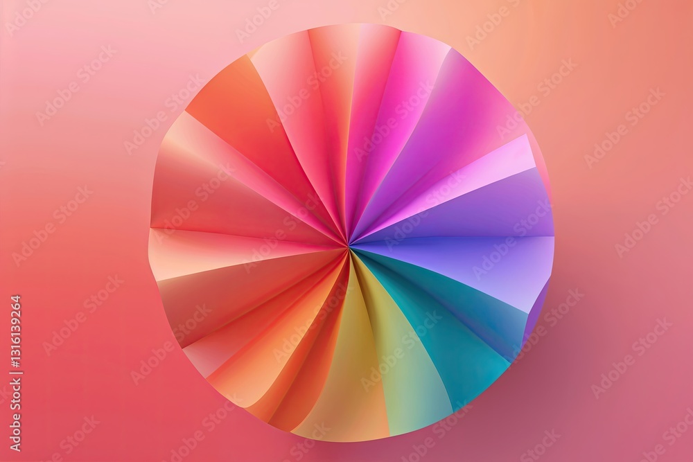 Obraz premium Modern Design Vibrant Coral Gradient Color Palette for Creative Projects