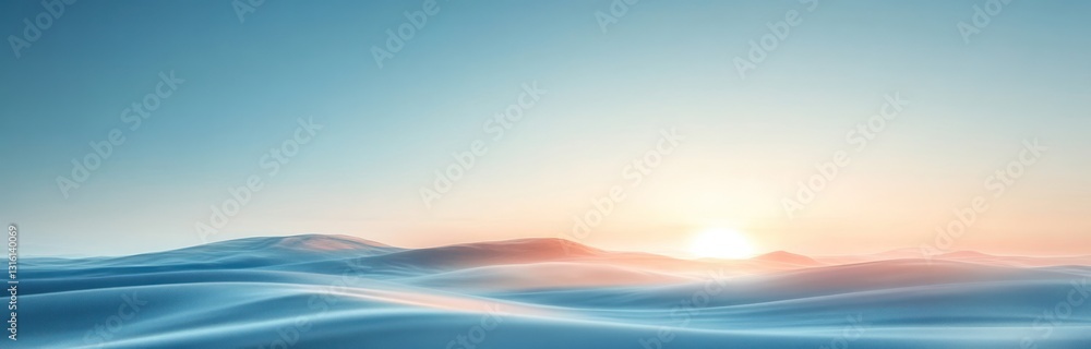 Ethereal Desert Mirage: Shimmering Oasis Illusion with Exquisite Light Play, Clear Blue Sky, and Sandy Dunes in Serene Landscape Ethereal Desert Mirage: Shimmering Oasis Illusion with Exquisite Light Play, Clear Blue Sky, and Sandy Dunes in Serene Landscape