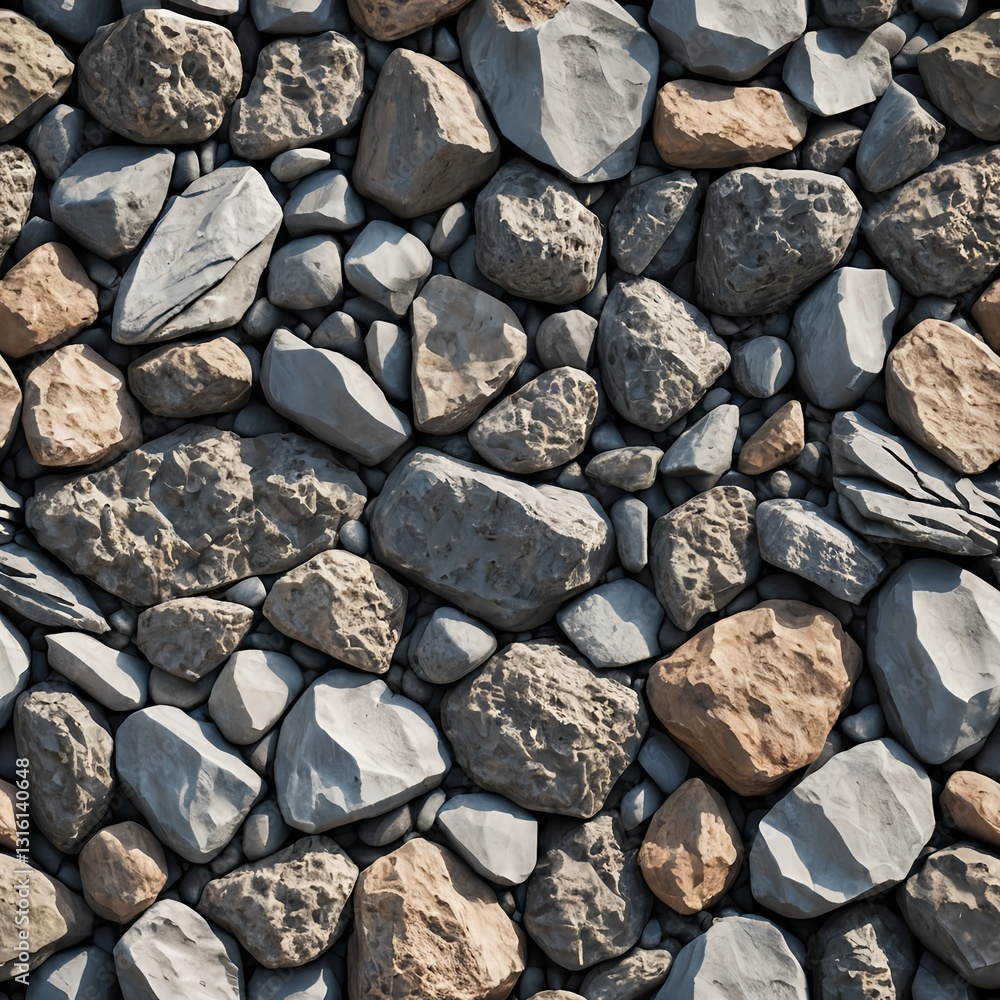 Seamless Stone Texture Grey and Beige Cobblestones Seamless Stone Texture Grey and Beige Cobblestones