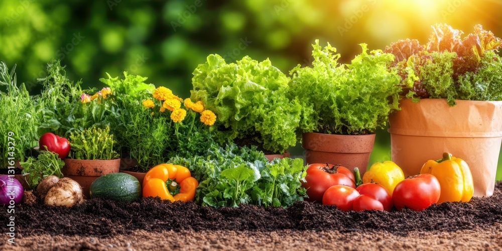 Fototapeta premium Gardening banner