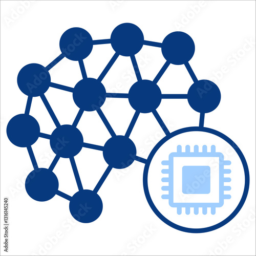 Brain Simple Icon Vector Illustration Concept
