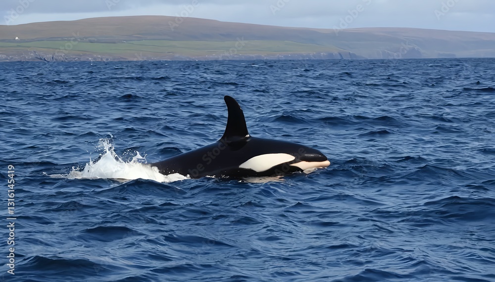 Fototapeta premium Orca Whale Breaching in Ocean