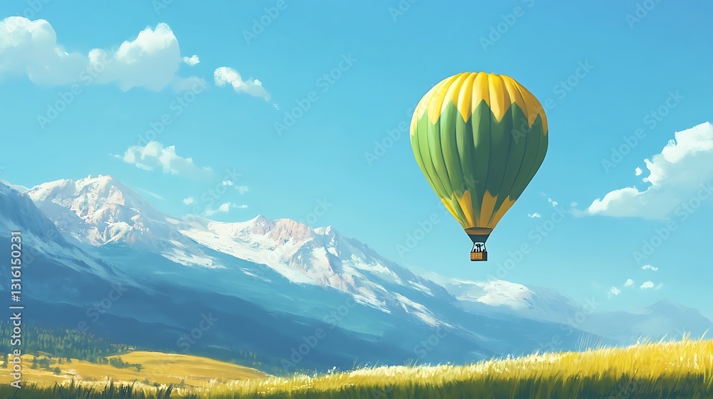 Fototapeta premium Vibrant hot air balloon landscape wallpapers