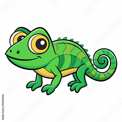 chameleon cartoon vector